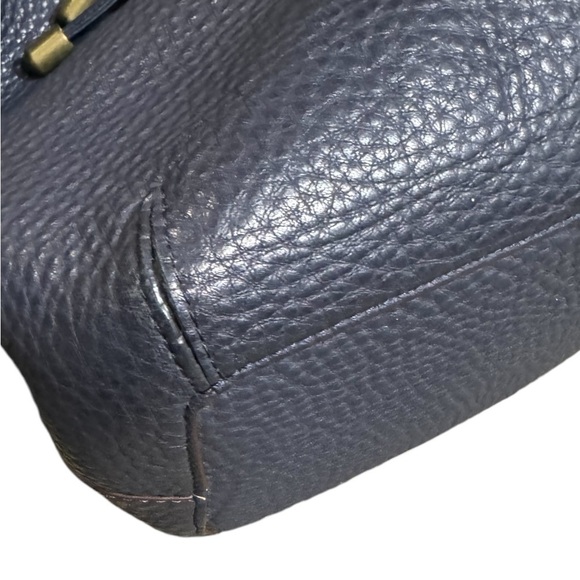 COACH Legacy Drawstring Handbag in Soft Pebbled Leather Midnight/Brass # 25306 - Picture 7 of 16